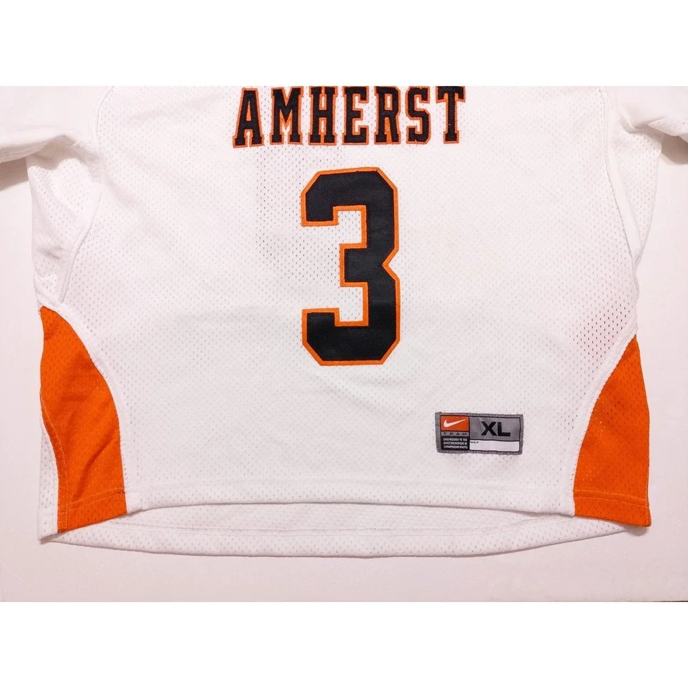NIKE Amherst Tigers Lacrosse Jersey Central High School New York White‎ Men's XL